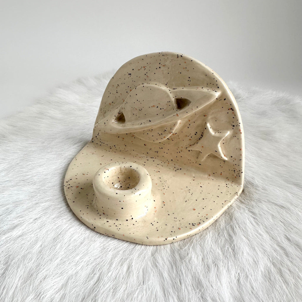 Ceramic Incense Altar | Saturn and Star